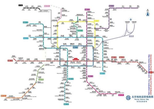 北京地铁线路图最新